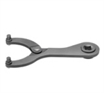 50096 Hinged pin wrench for nuts with 2 holes with torque-wrench fitting. 1/2