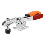 557427 Horizontal toggle clamp with safety latch. Size 3 orange.