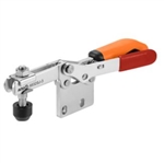 557429 Horizontal toggle clamp with safety latch. Size 3, orange.