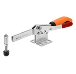 557431 Horizontal toggle clamp with safety latch. Size 4, orange.