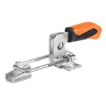 557446 Hook type toggle clamp horizontal. Size 2, orange.