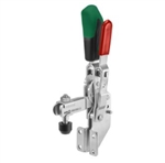 557576 Vertical toggle clamp with safety latch. Size 3, green.