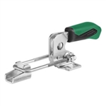 557604 Hook type toggle clamp horizontal. Size 3, green.