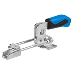 557720 Hook type toggle clamp horizontal. Size 4, blue