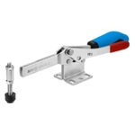 557751 Horizontal toggle clamp with safety latch. Size 4, blue.